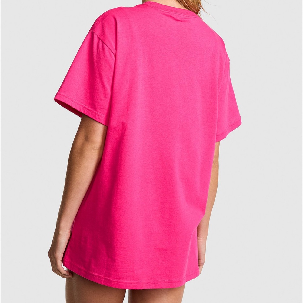 VS PINK CAMPUS COTTON TEE SHIRT XXL HOT STUFF NWT - Picture 2 of 5